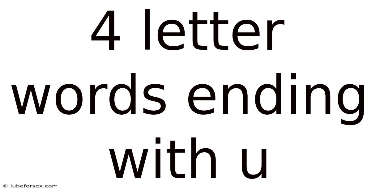 4 Letter Words Ending With U